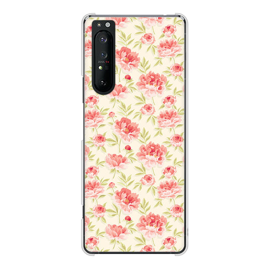 Xperia 1 II SO-51A docomo 高画質仕上げ 背面印刷 ハードケース 北欧の小花