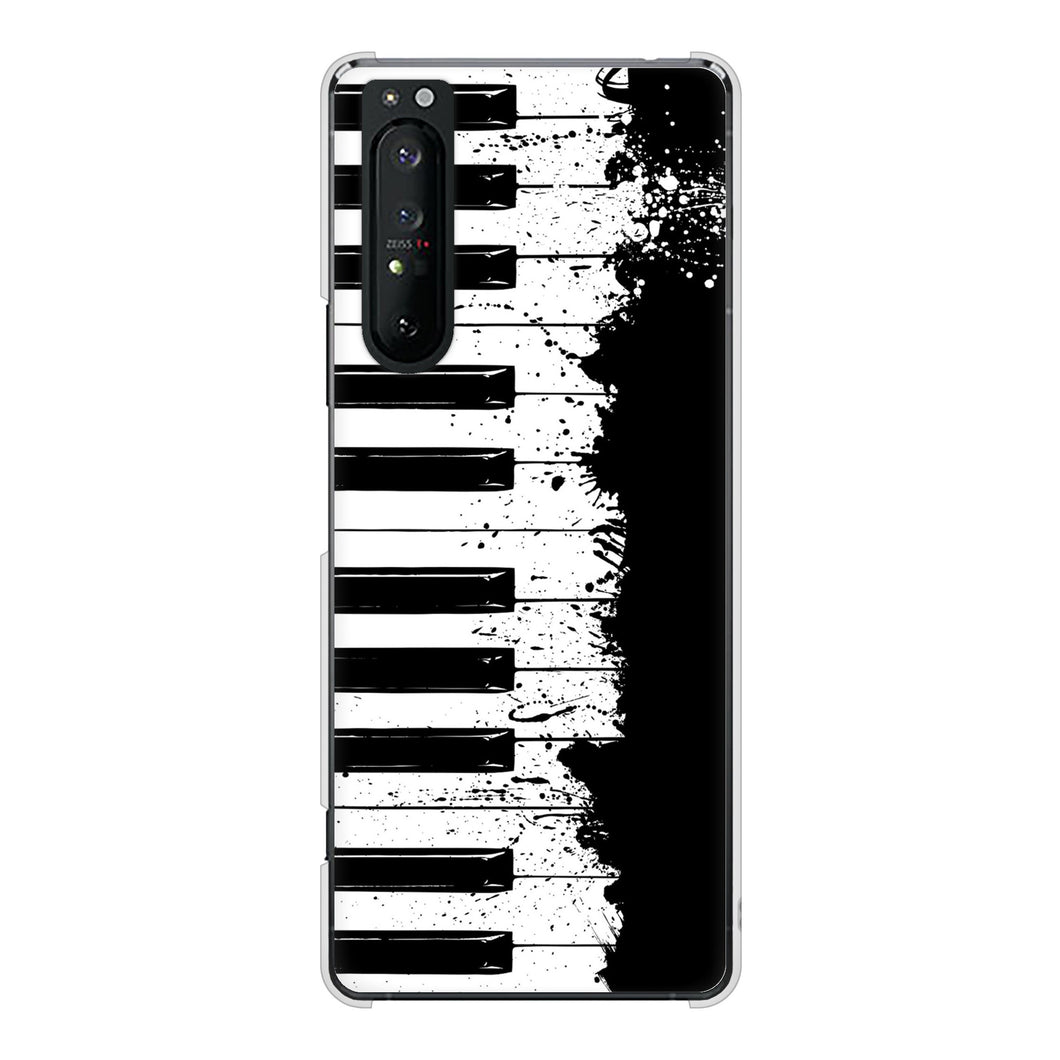 Xperia 1 II SO-51A docomo 高画質仕上げ 背面印刷 ハードケース ピアノ
