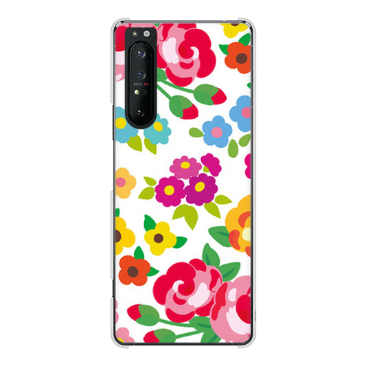 Xperia 1 II SO-51A docomo 高画質仕上げ 背面印刷 ハードケース 【776 5月のフラワーガーデン】