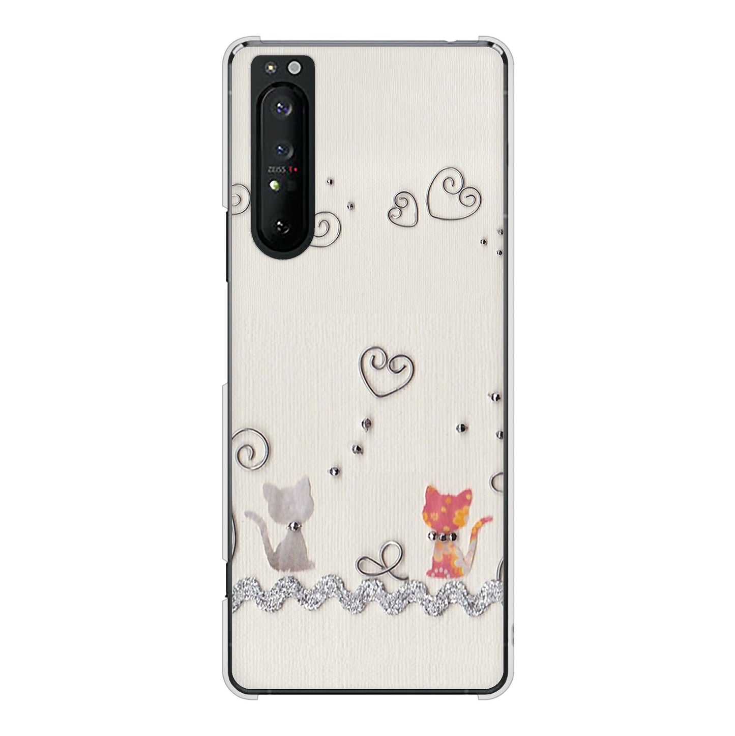 Xperia 1 II SO-51A docomo 高画質仕上げ 背面印刷 ハードケース クラフト写真ネコ