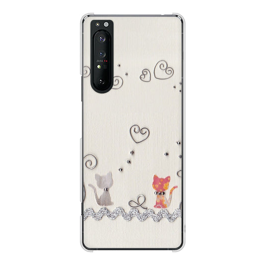Xperia 1 II SO-51A docomo 高画質仕上げ 背面印刷 ハードケース クラフト写真ネコ
