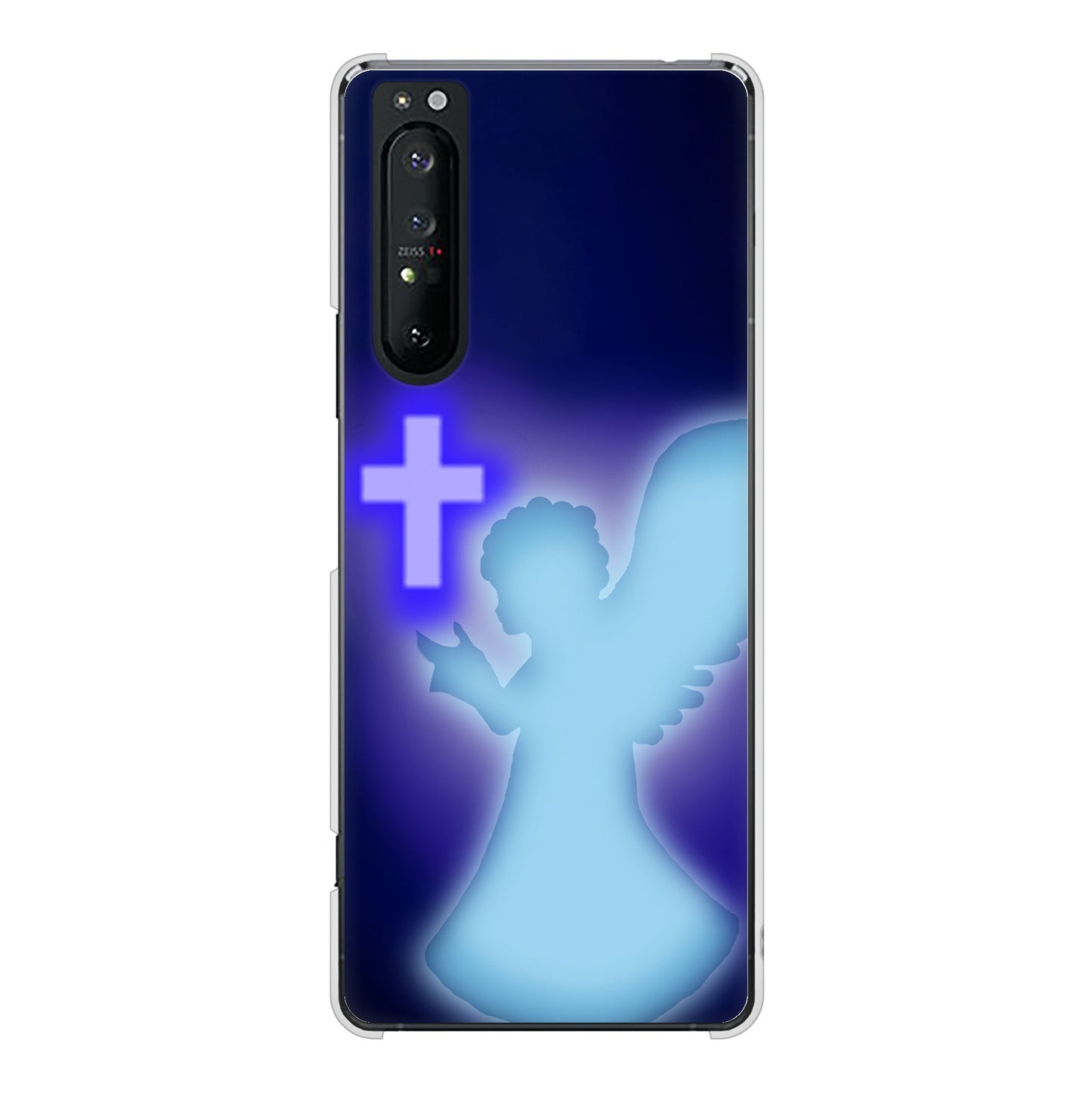 Xperia 1 II SO-51A docomo 高画質仕上げ 背面印刷 ハードケース 【1249 祈りを捧げる天使】