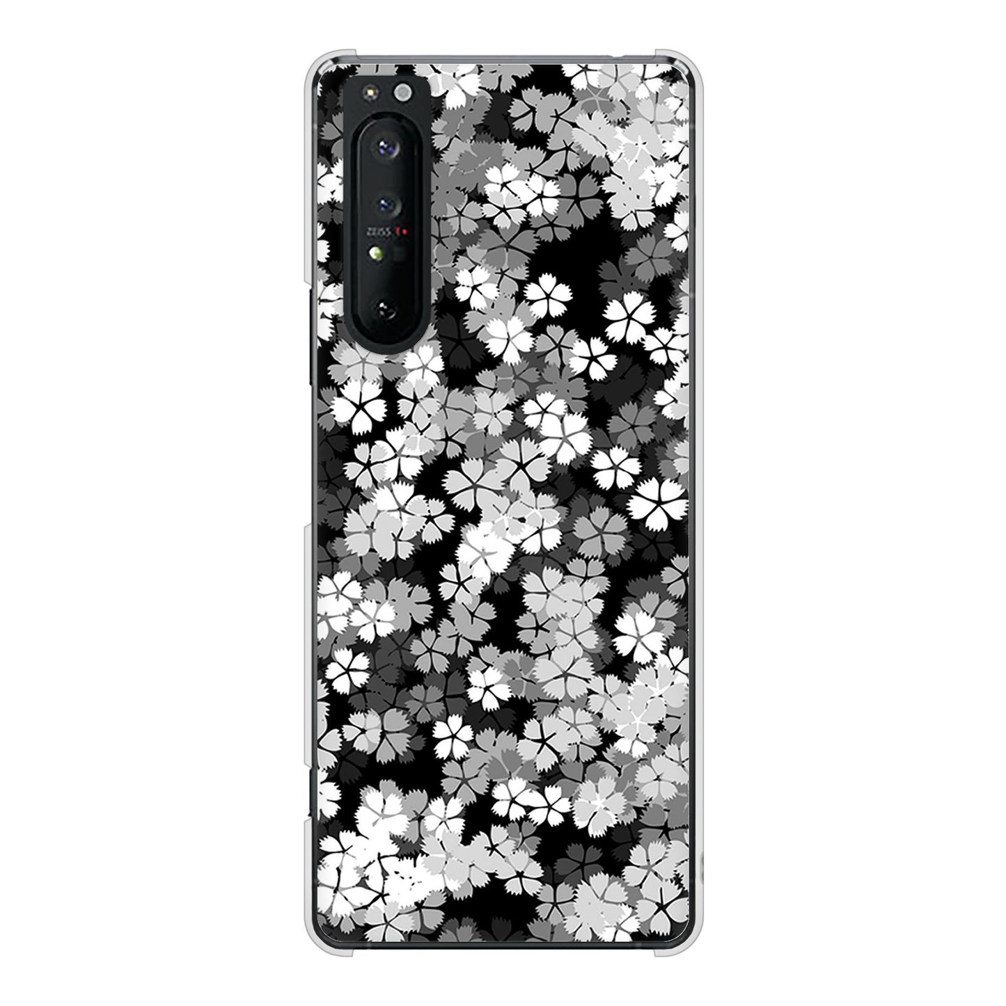 Xperia 1 II SO-51A docomo 高画質仕上げ 背面印刷 ハードケース 【1332 夜桜】