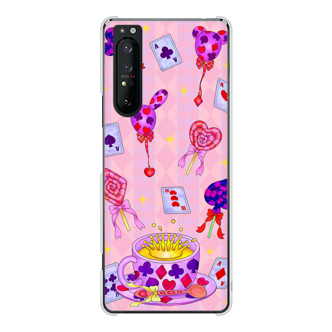 Xperia 1 II SO-51A docomo 高画質仕上げ 背面印刷 ハードケース むかいあぐる トランプティー