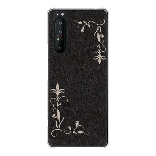 Xperia 1 II SO-51A docomo 高画質仕上げ 背面印刷 ハードケース 【EK825 レザー風グラスフレーム】