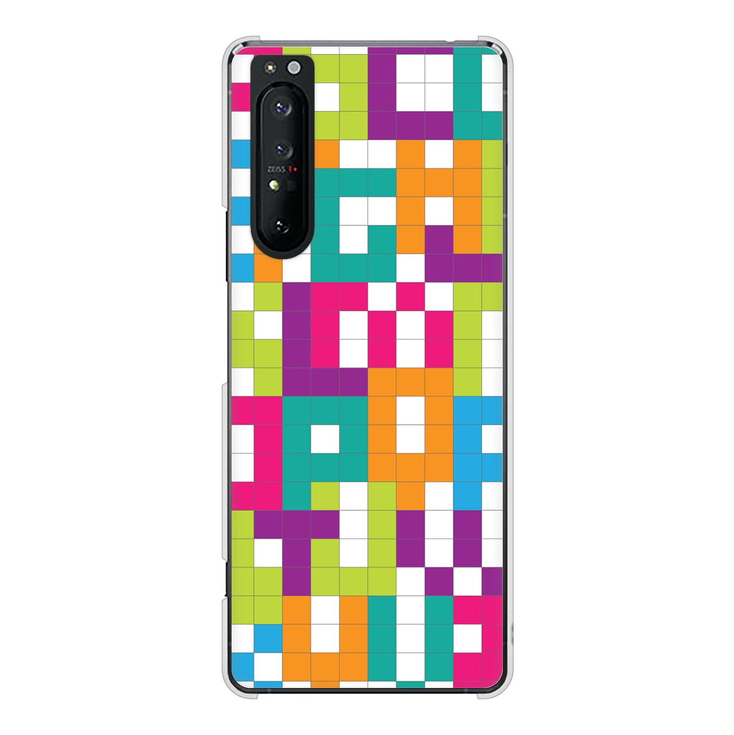 Xperia 1 II SO-51A docomo 高画質仕上げ 背面印刷 ハードケース 【IB916 ブロックアルファベット】