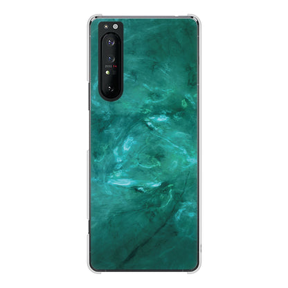 Xperia 1 II SO-51A docomo 高画質仕上げ 背面印刷 ハードケース 大理石BK