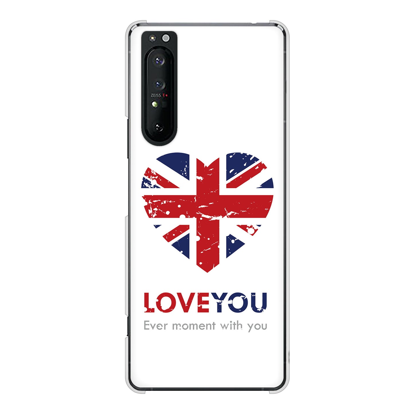Xperia 1 II SO-51A docomo 高画質仕上げ 背面印刷 ハードケース ユニオンジャックハート