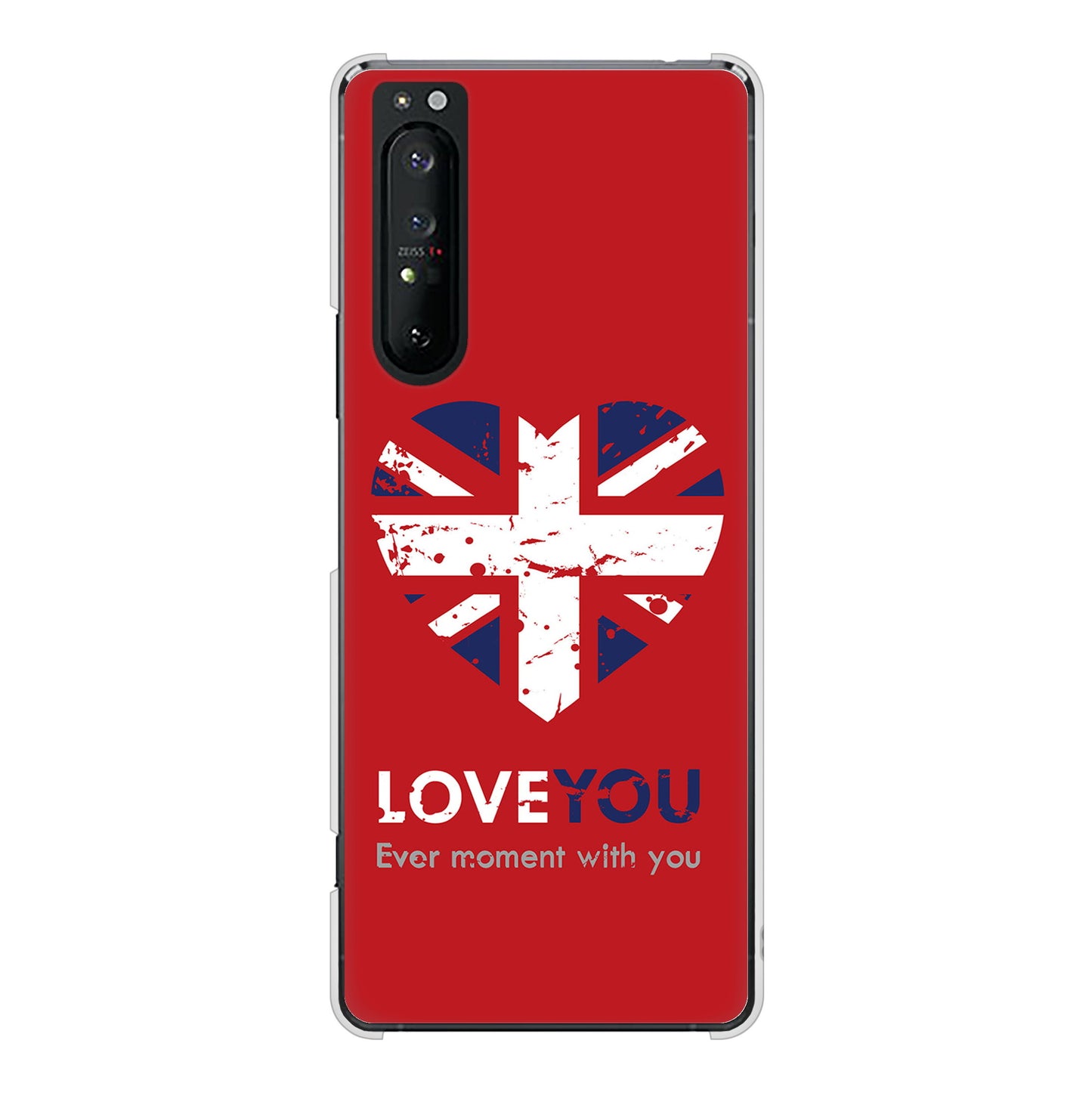 Xperia 1 II SO-51A docomo 高画質仕上げ 背面印刷 ハードケース ユニオンジャックハート