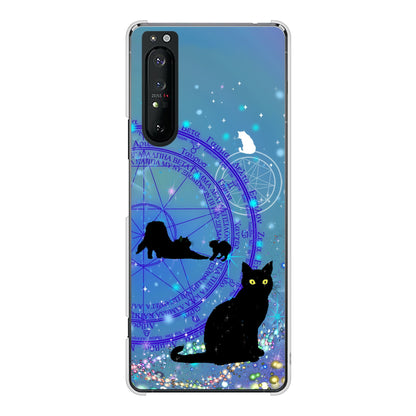 Xperia 1 II SO-51A docomo 高画質仕上げ 背面印刷 ハードケース 魔法陣猫