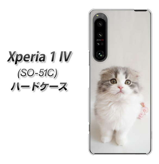 Xperia 1 IV SO-51C docomo 高画質仕上げ 背面印刷 ハードケース【VA803 まっていますネコ】