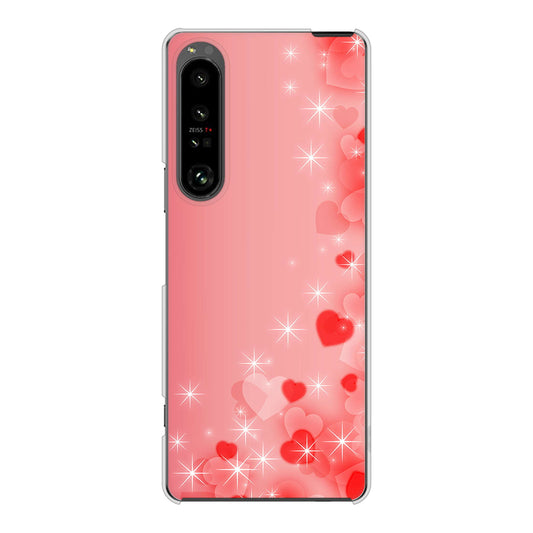 Xperia 1 V SO-51D docomo 高画質仕上げ 背面印刷 ハードケース 【003 ハート色の夢】