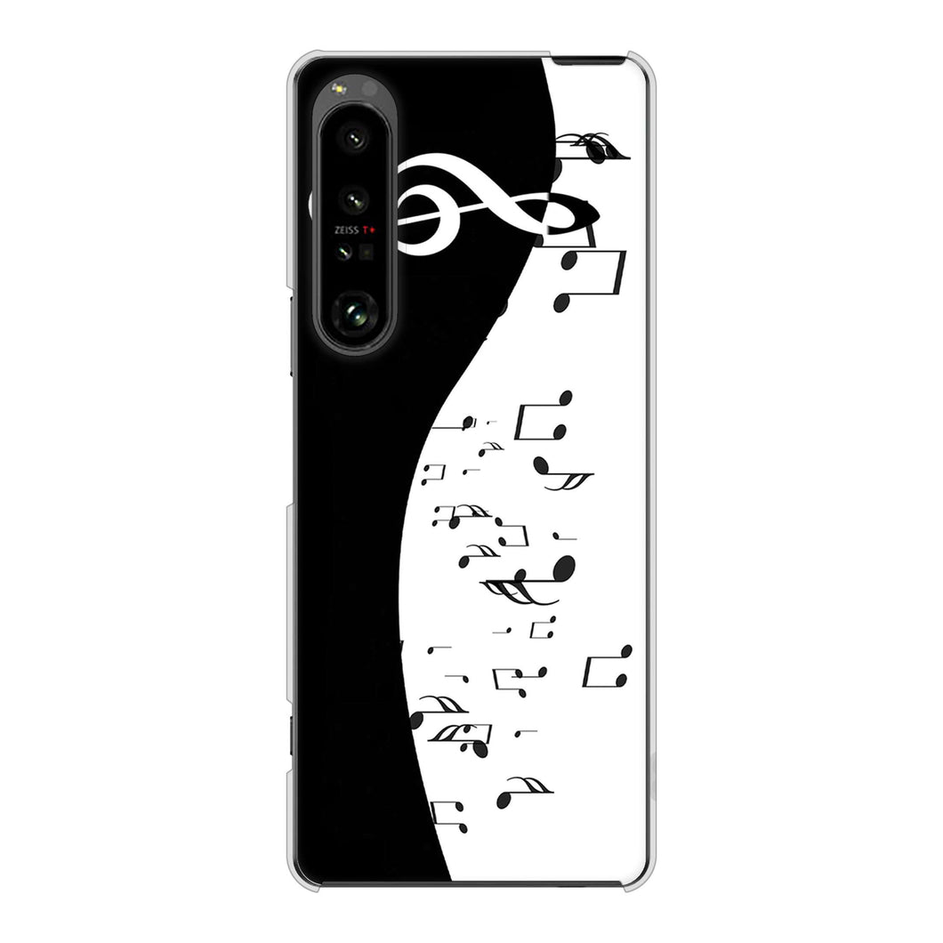 Xperia 1 V SO-51D docomo 高画質仕上げ 背面印刷 ハードケース音符