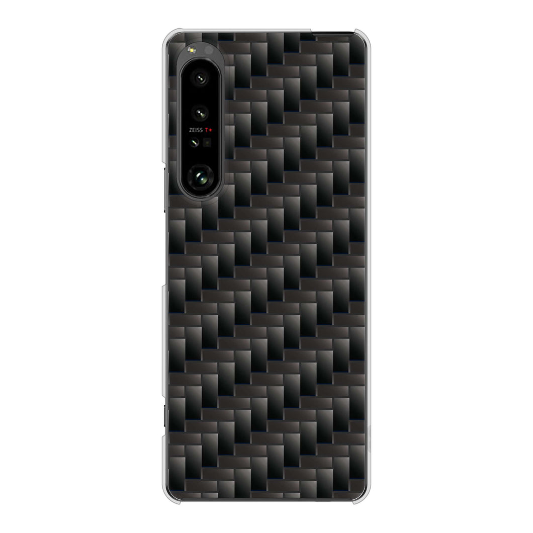 Xperia 1 V SO-51D docomo 高画質仕上げ 背面印刷 ハードケース 【461 カーボン】