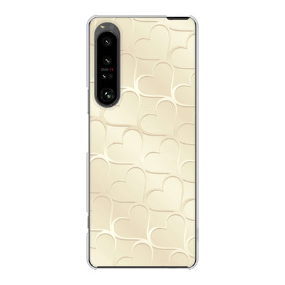Xperia 1 V SO-51D docomo 高画質仕上げ 背面印刷 ハードケースかくれハート