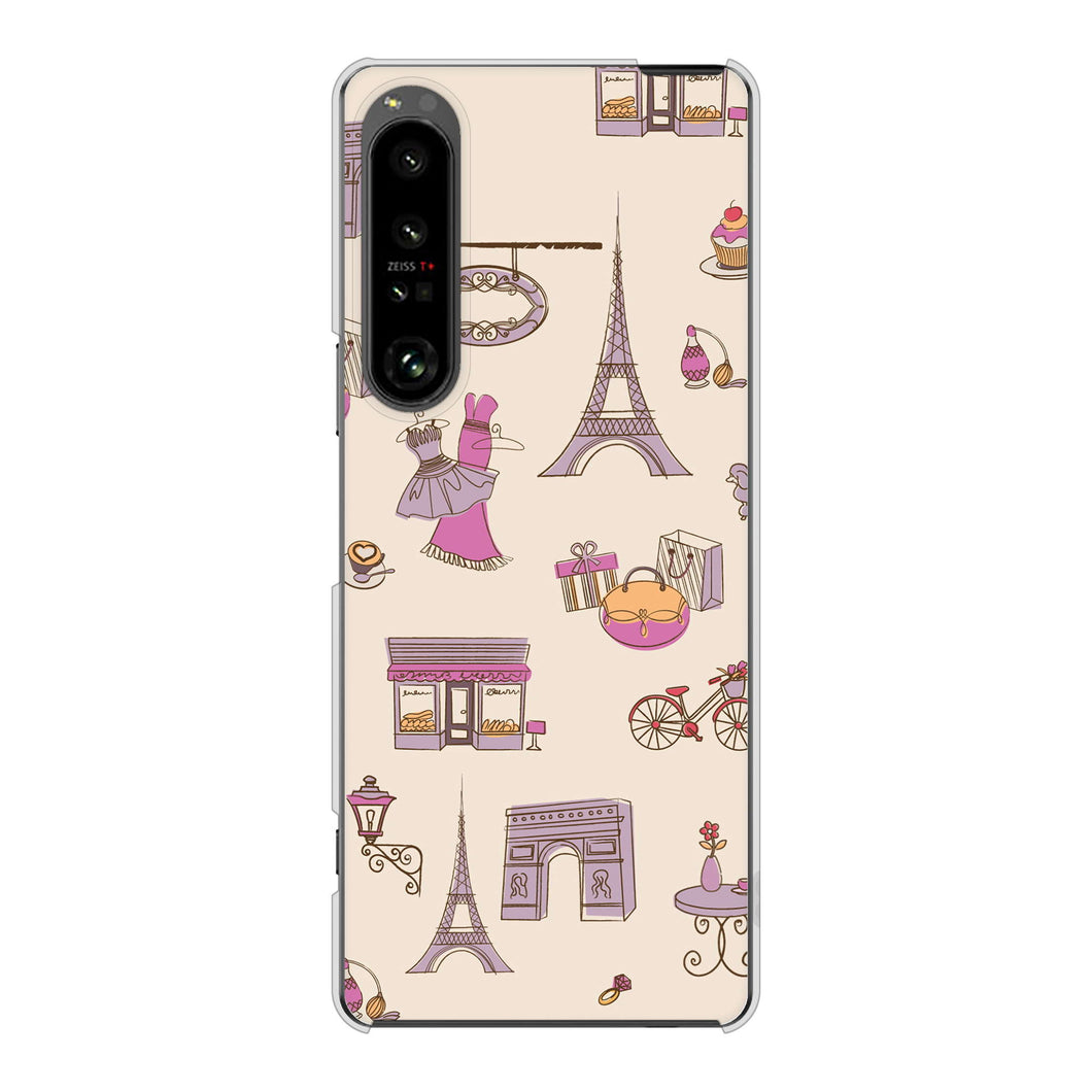 Xperia 1 V SO-51D docomo 高画質仕上げ 背面印刷 ハードケースLOVE フランス