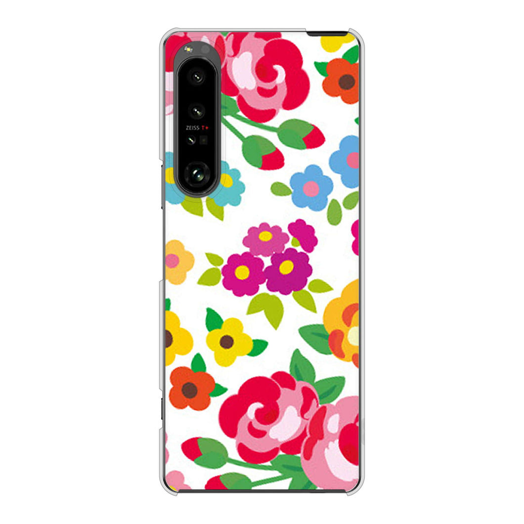 Xperia 1 V SO-51D docomo 高画質仕上げ 背面印刷 ハードケース 【776 5月のフラワーガーデン】