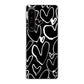 Xperia 1 V SO-51D docomo 高画質仕上げ 背面印刷 ハードケース 【1124 ハート BK＆WH】