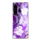 Xperia 1 V SO-51D docomo 高画質仕上げ 背面印刷 ハードケース 【1211 桜とパープルの風】