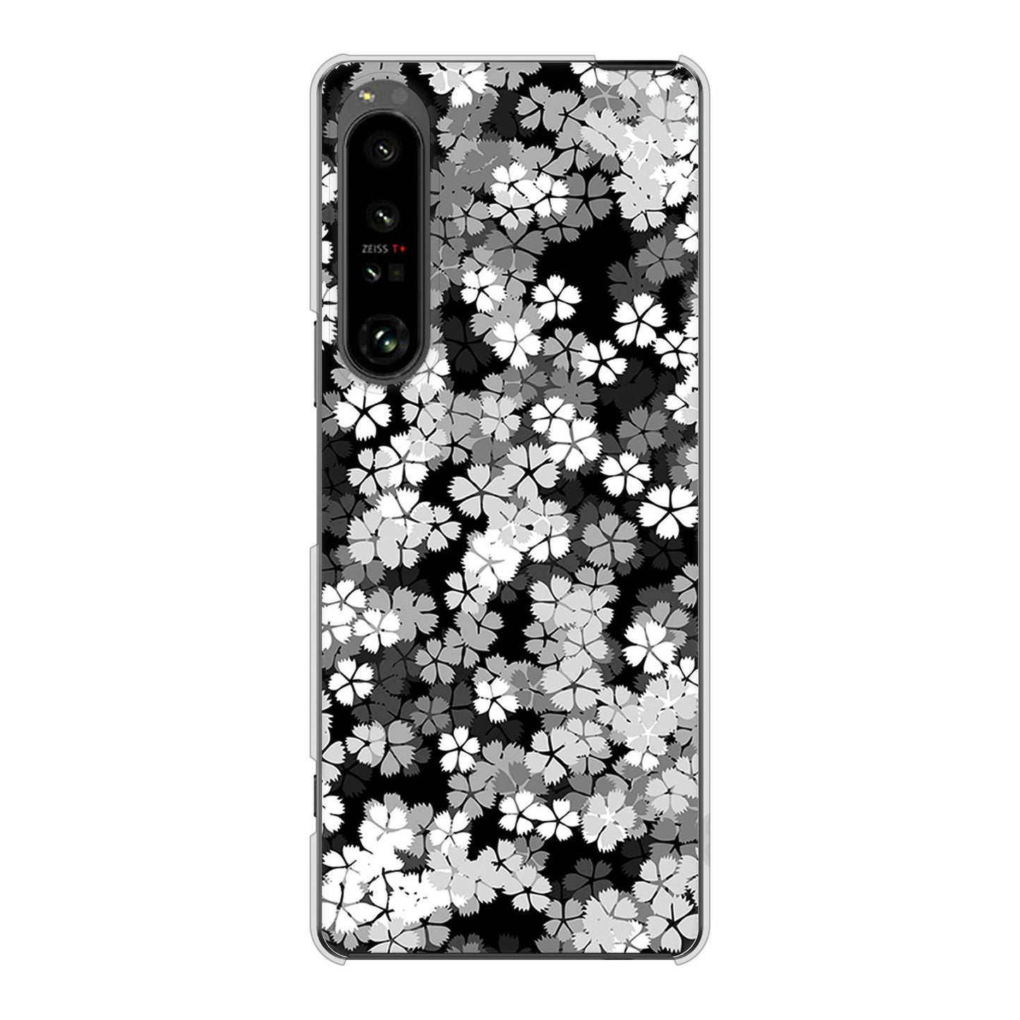 Xperia 1 V SO-51D docomo 高画質仕上げ 背面印刷 ハードケース 【1332 夜桜】