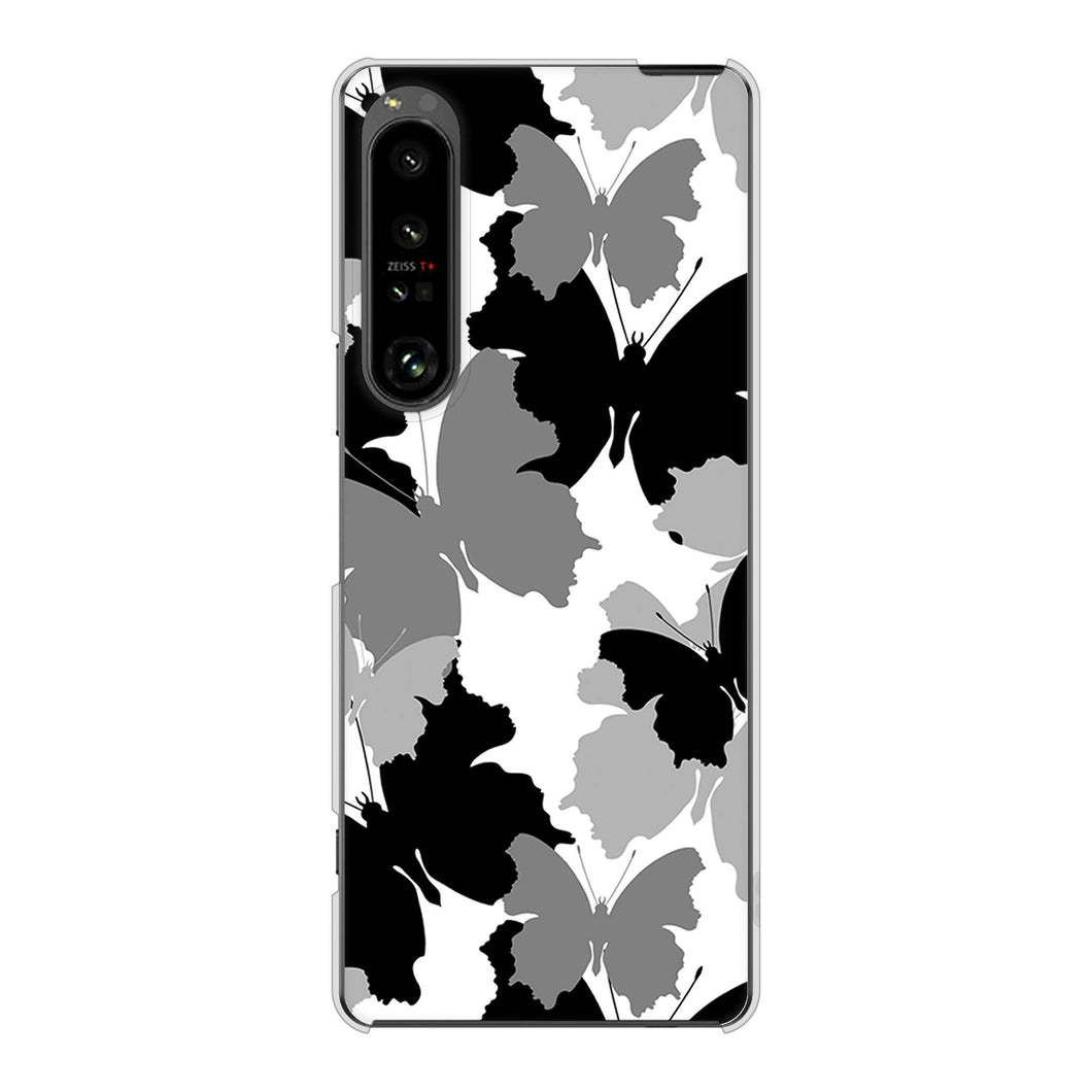 Xperia 1 V SO-51D docomo 高画質仕上げ 背面印刷 ハードケース 【1336 夜の蝶】
