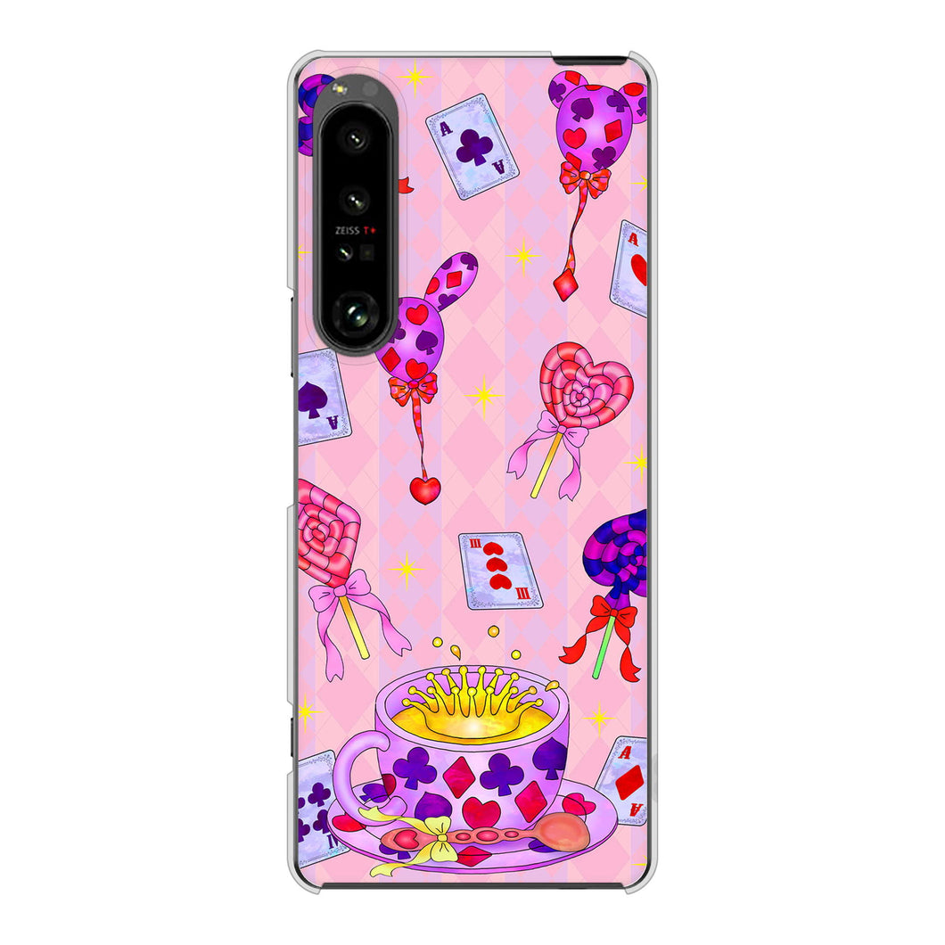 Xperia 1 V SO-51D docomo 高画質仕上げ 背面印刷 ハードケースむかいあぐる トランプティー