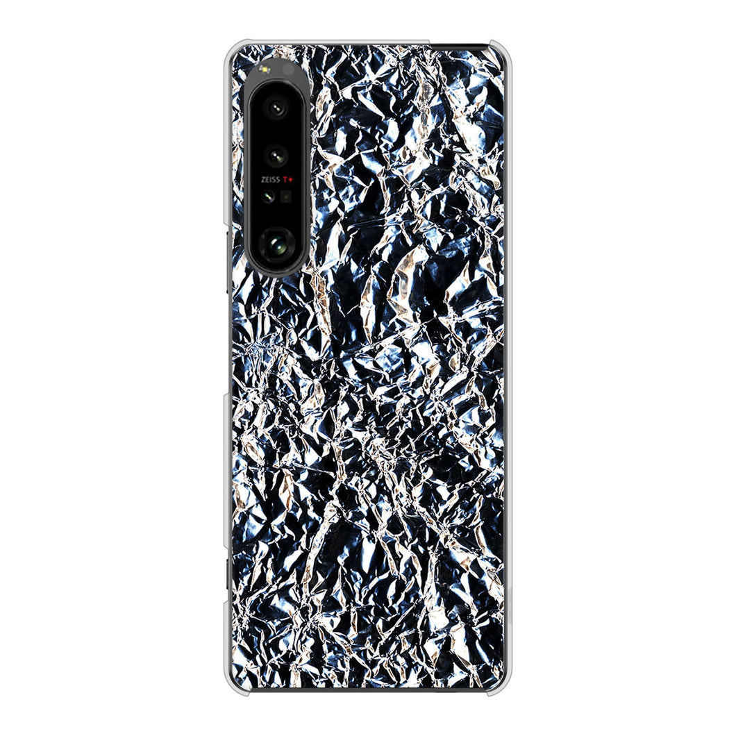 Xperia 1 V SO-51D docomo 高画質仕上げ 背面印刷 ハードケース 【EK835 スタイリッシュアルミシルバー】