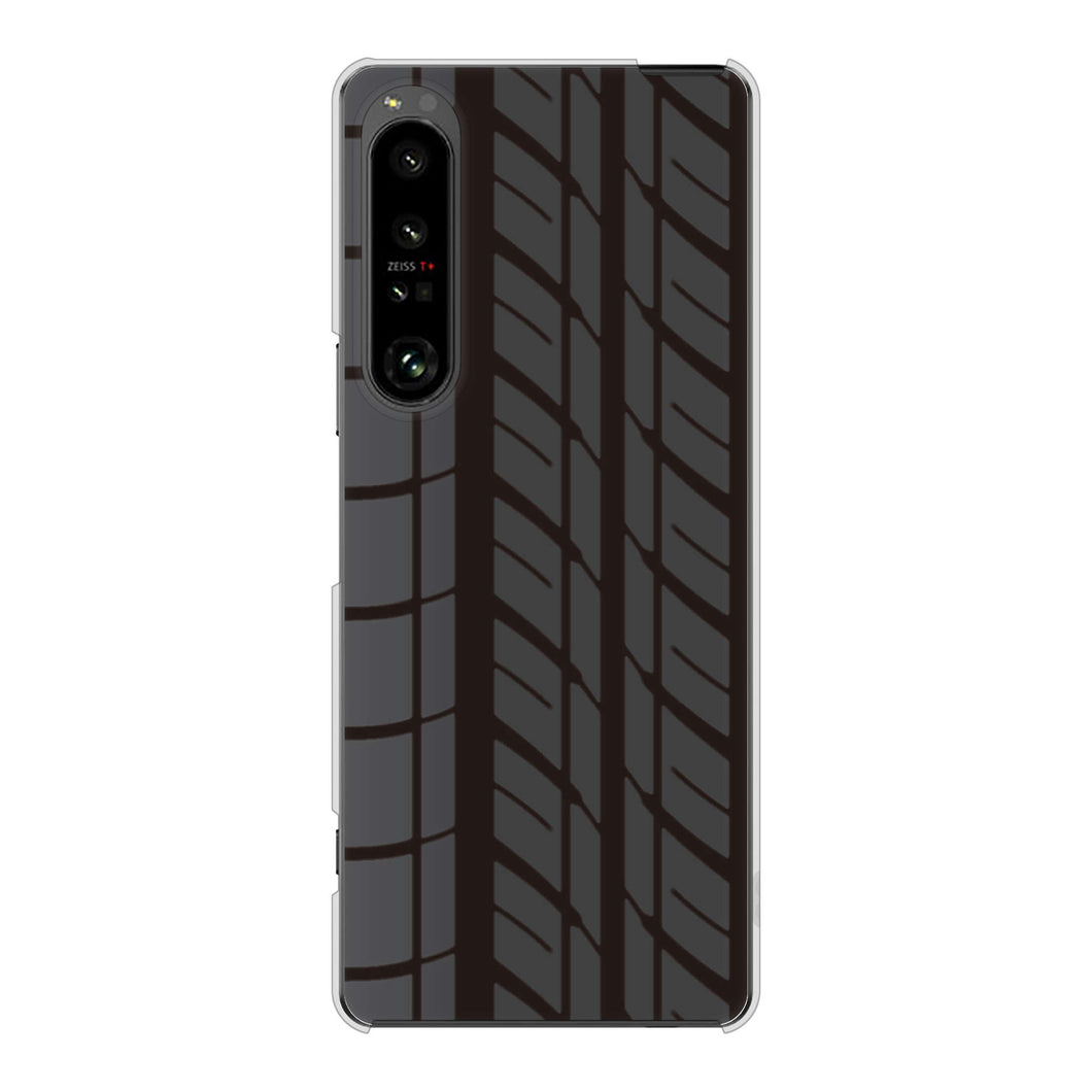 Xperia 1 V SO-51D docomo 高画質仕上げ 背面印刷 ハードケース 【IB931 タイヤ】