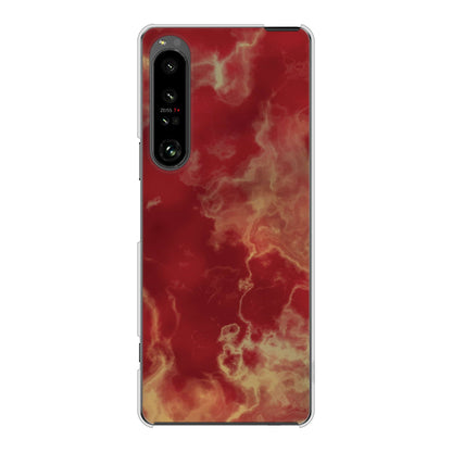 Xperia 1 V SO-51D docomo 高画質仕上げ 背面印刷 ハードケース大理石BK