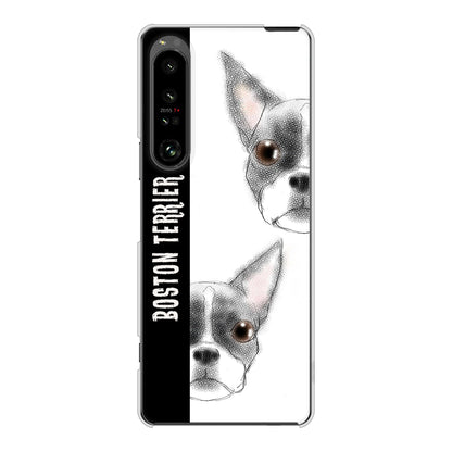 Xperia 1 V SO-51D docomo 高画質仕上げ 背面印刷 ハードケースボストンテリア