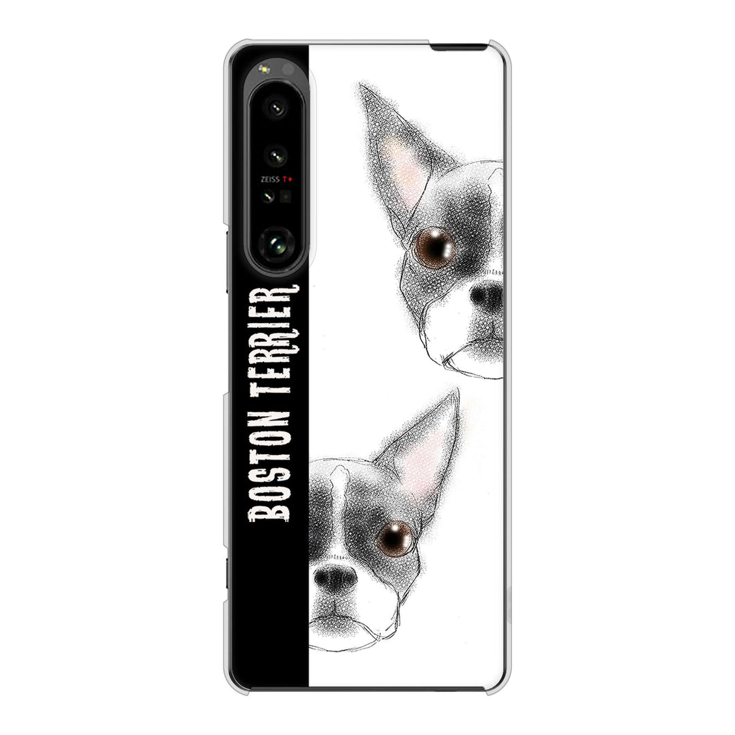 Xperia 1 V SO-51D docomo 高画質仕上げ 背面印刷 ハードケースボストンテリア