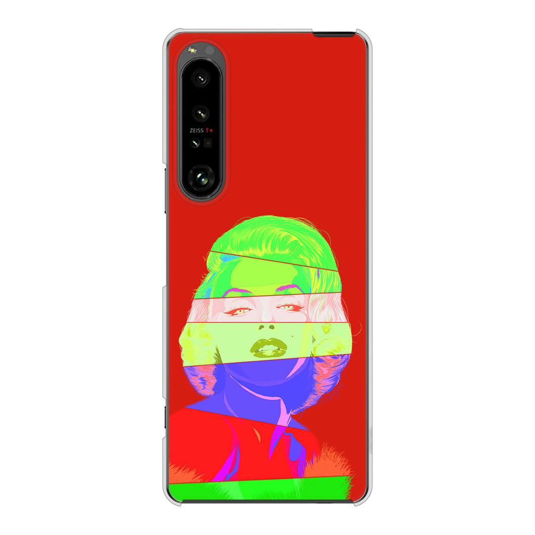 Xperia 1 V SO-51D docomo 高画質仕上げ 背面印刷 ハードケースマリリンモンローデザイン