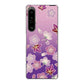 Xperia 1 V SO-51D docomo 高画質仕上げ 背面印刷 ハードケース和花柄