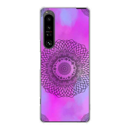 Xperia 1 V SO-51D docomo 高画質仕上げ 背面印刷 ハードケース 【YJ344 レース】