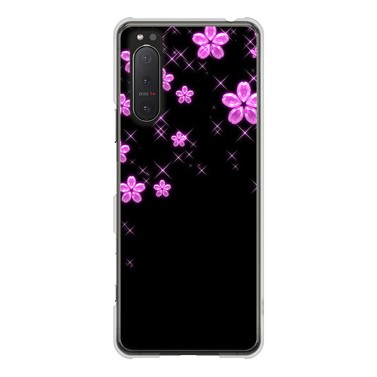 Xperia 5II SO-52A docomo 高画質仕上げ 背面印刷 ハードケース 【019 桜クリスタル】