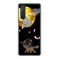 Xperia 5II SO-52A docomo 高画質仕上げ 背面印刷 ハードケース 夜とネコ
