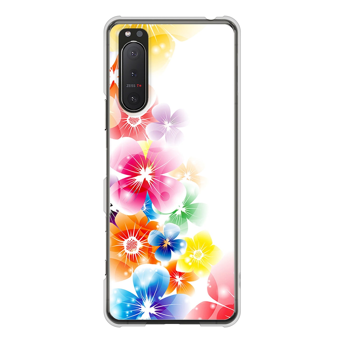 Xperia 5II SO-52A docomo 高画質仕上げ 背面印刷 ハードケース 【1209 光と花】