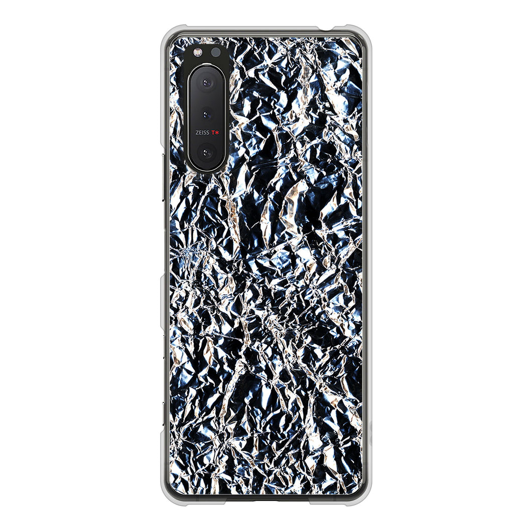Xperia 5II SO-52A docomo 高画質仕上げ 背面印刷 ハードケース 【EK835 スタイリッシュアルミシルバー】