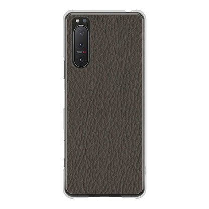 Xperia 5II SO-52A docomo 高画質仕上げ 背面印刷 ハードケース レザー風
