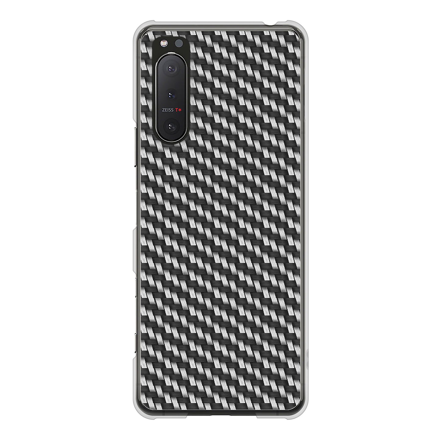 Xperia 5II SO-52A docomo 高画質仕上げ 背面印刷 ハードケース カーボン