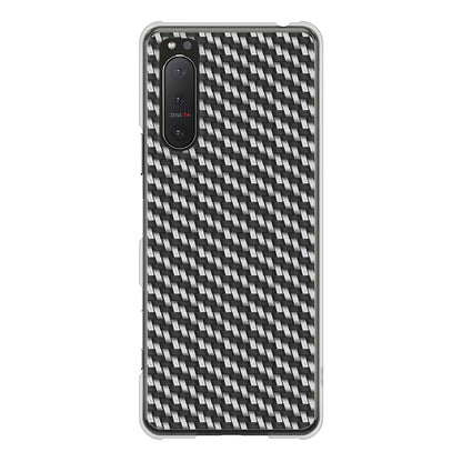 Xperia 5II SO-52A docomo 高画質仕上げ 背面印刷 ハードケース カーボン