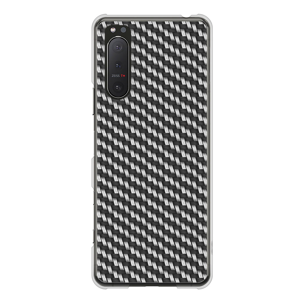 Xperia 5II SO-52A docomo 高画質仕上げ 背面印刷 ハードケース カーボン