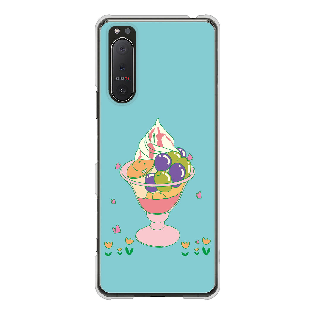Xperia 5II SO-52A docomo 高画質仕上げ 背面印刷 ハードケース スイーツイラスト