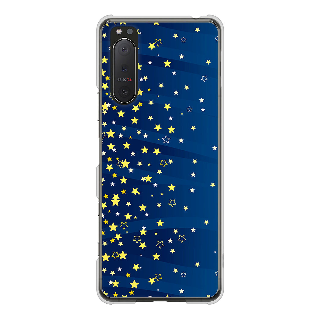 Xperia 5II SO-52A docomo 高画質仕上げ 背面印刷 ハードケース 【VA842 満天の星空】