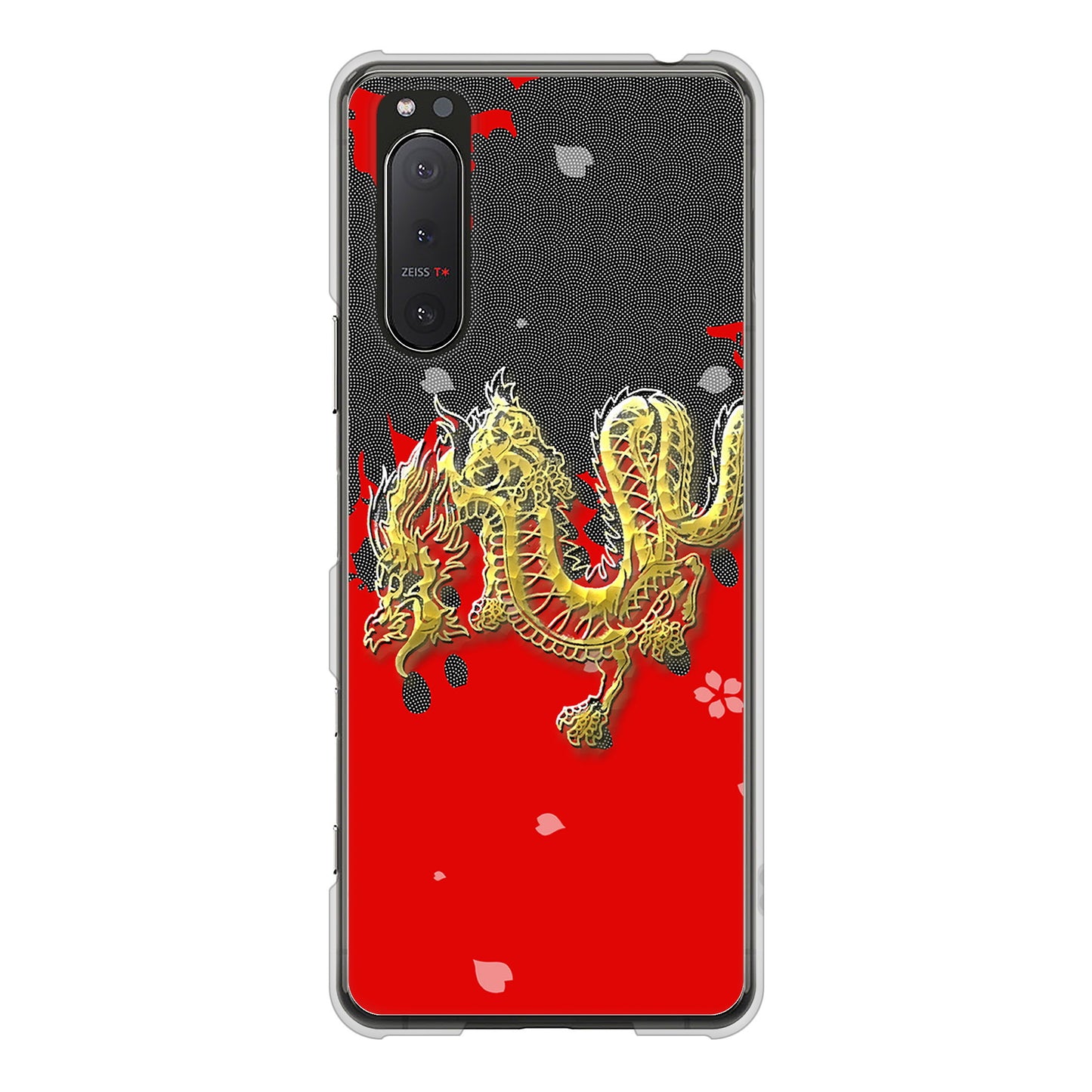 Xperia 5II SO-52A docomo 高画質仕上げ 背面印刷 ハードケース 和竜