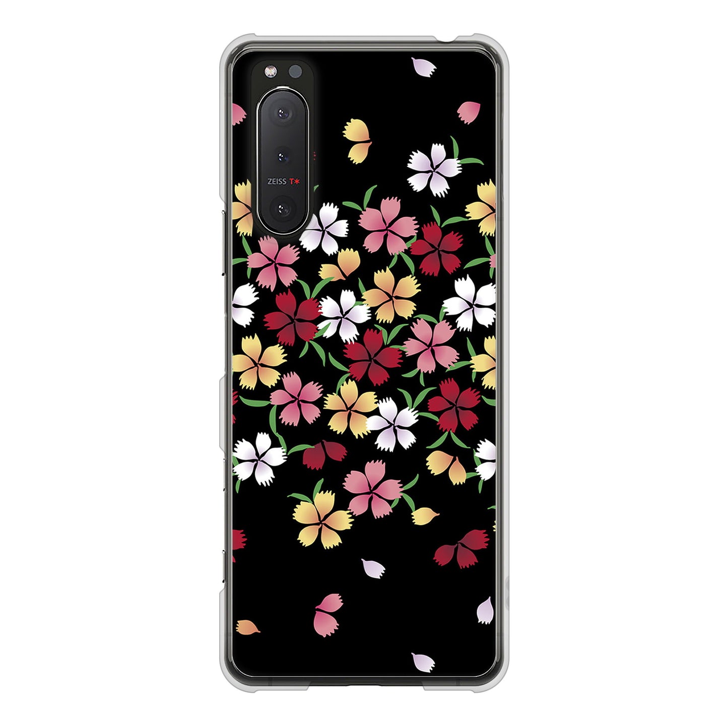 Xperia 5II SO-52A docomo 高画質仕上げ 背面印刷 ハードケース 和花柄