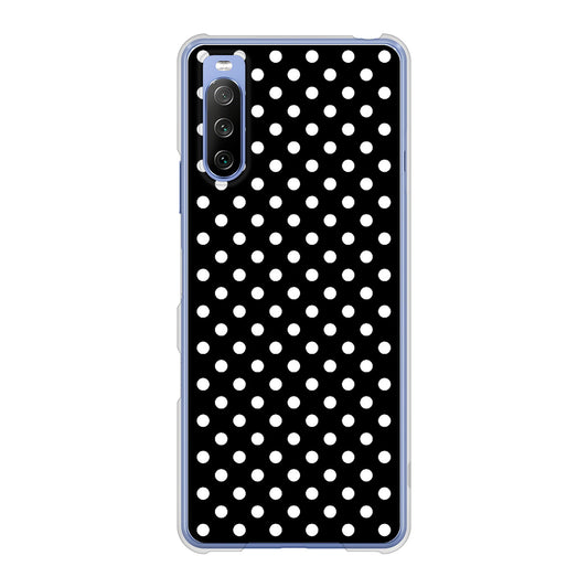 Xperia 10 III SO-52B docomo 高画質仕上げ 背面印刷 ハードケース シンプル柄（水玉）