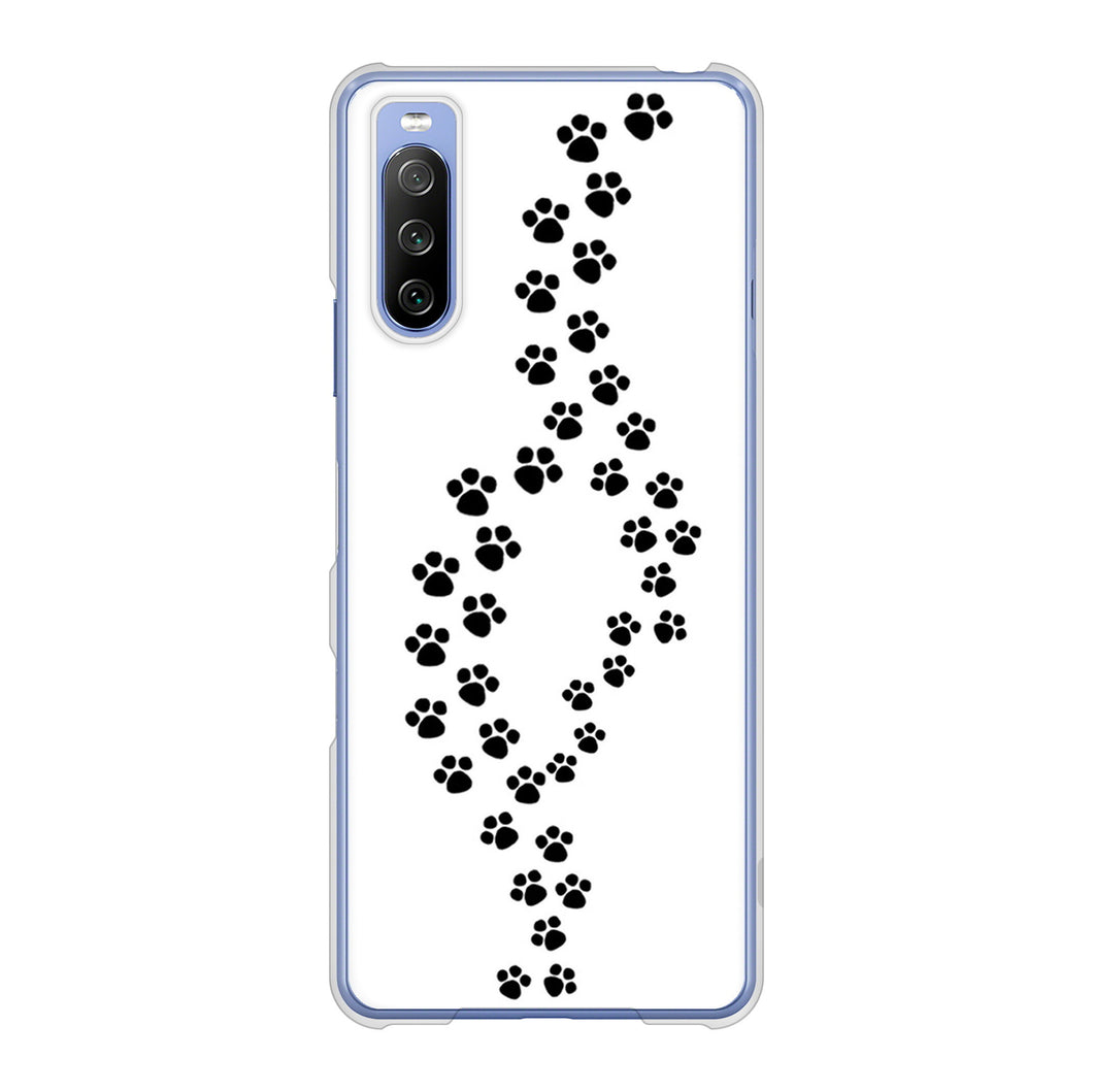 Xperia 10 III SO-52B docomo 高画質仕上げ 背面印刷 ハードケース 【066 あしあと】