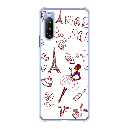 Xperia 10 III SO-52B docomo 高画質仕上げ 背面印刷 ハードケース LOVE フランス