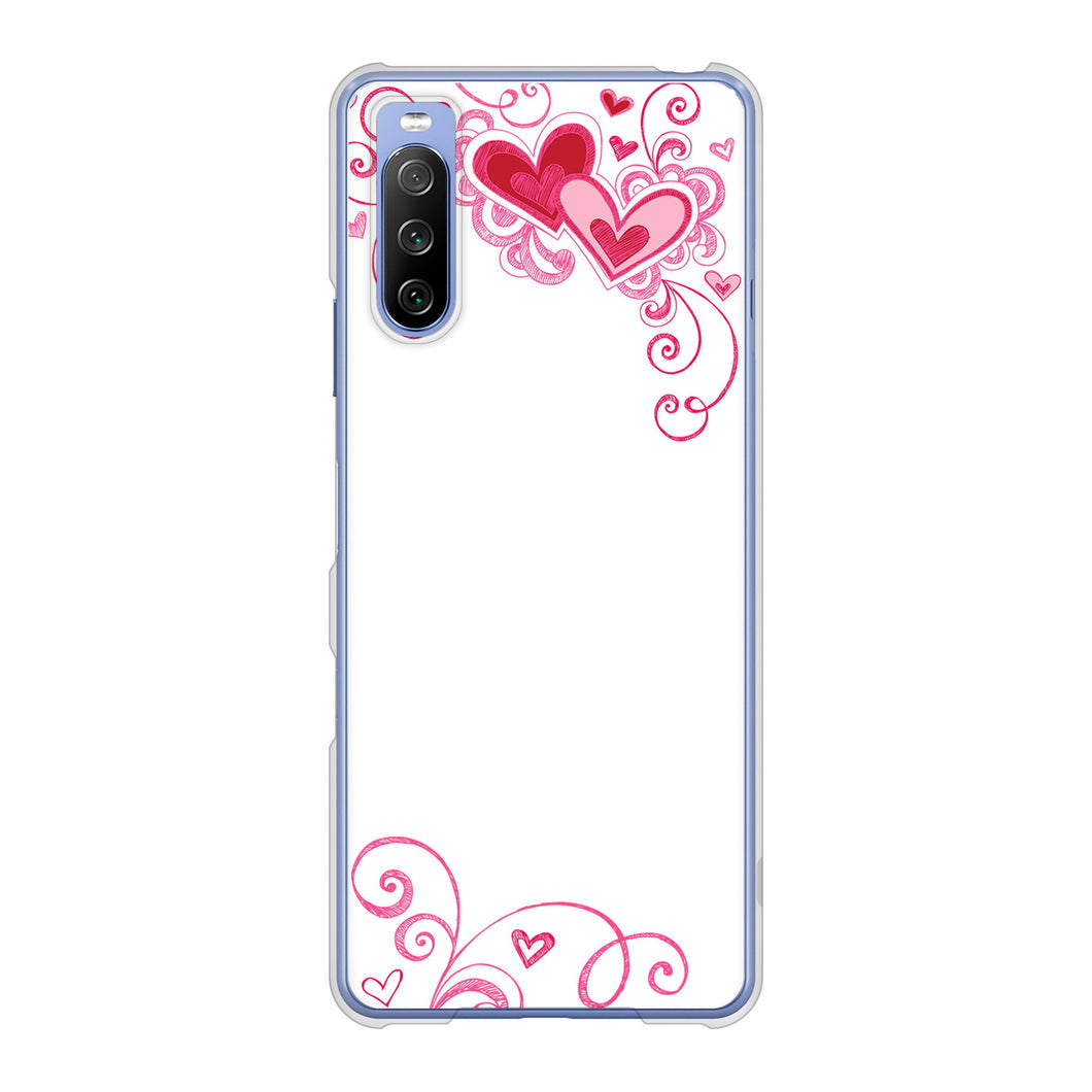Xperia 10 III SO-52B docomo 高画質仕上げ 背面印刷 ハードケース プリティハート